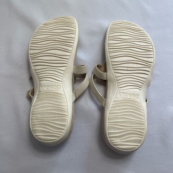 Vionic Karley Cream Flip Flop Sandals Size 11 - Picture 7 of 10